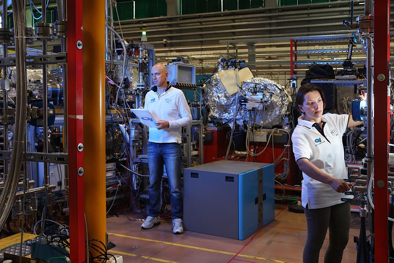 Researchers of Elettra Sincrotrone Trieste during data collection. 